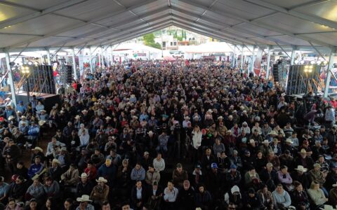 David Monreal durante la presentación de resultados y obras para la región de Sombrerete.